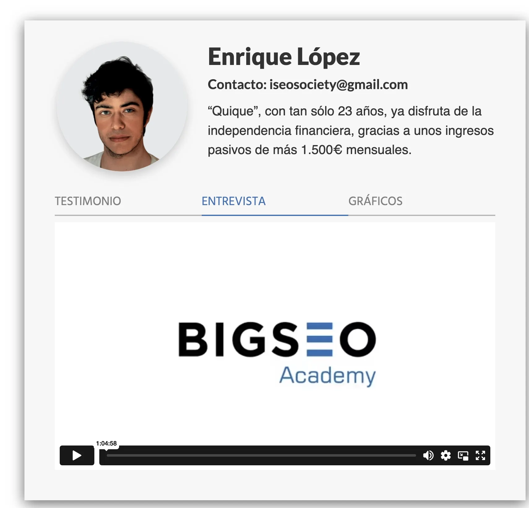 Testimonio armada digital
